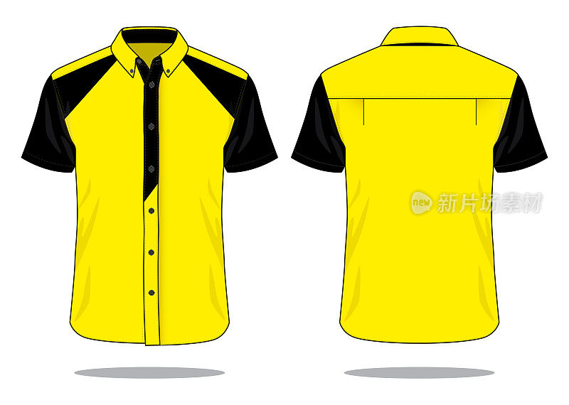 Uniform Shirt Design Vector (Yellow / Black)
